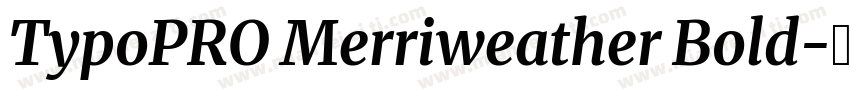 TypoPRO Merriweather Bold字体转换